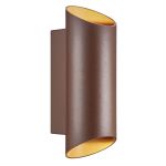 Nordlux Nico Wall Light Aluminium Rusty Up & Down | IP54 - Suitable for 2x GU10