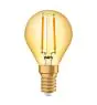 Osram Vintage 1906 LED E14 Ball Filament Gold 2.5W 220lm - 824 Extra Warm White | Replaces 25W