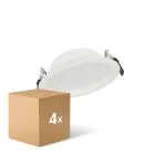 Multipack 4x Ledvance LED Downlight Alu DN150 14W 1190lm 100D - 830 Warm White | 160mm - IP44 