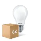 Multipack 6x Philips Corepro LED Bulb E27 Pear Frosted 8.5W 1055lm - 840 Cool White - Replaces 75W