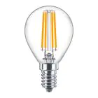 Philips Corepro LED Lustre E14 Ball Filament Clear 6.5W 806lm - 840 Cool White | Replaces 60W