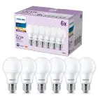 Multipack 6x Philips Bulb LED E27 Pear Frosted 8W 806lm - 827 Extra Warm White